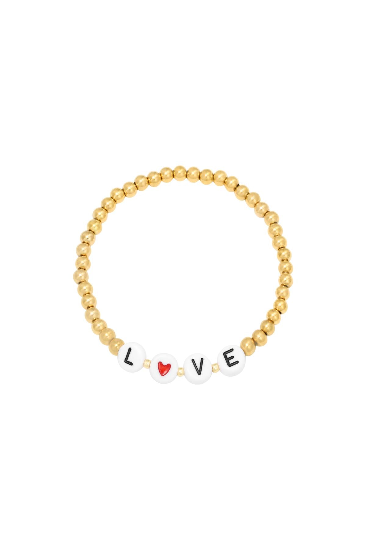 Goldenes LOVE-Armband