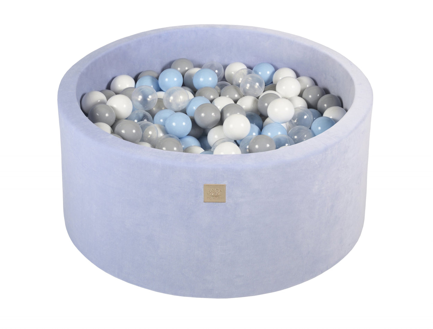 Baby blue ball pit VELVET with 250 balls - Polar bear set