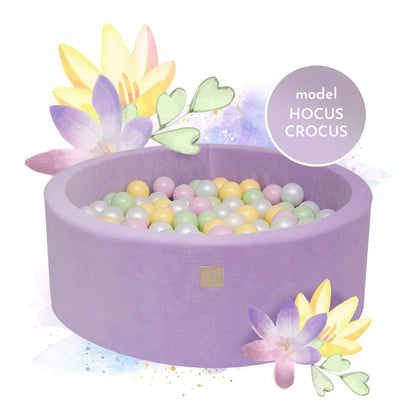 Purple ball pit VELVET with 250 balls - Hocus Crocus set