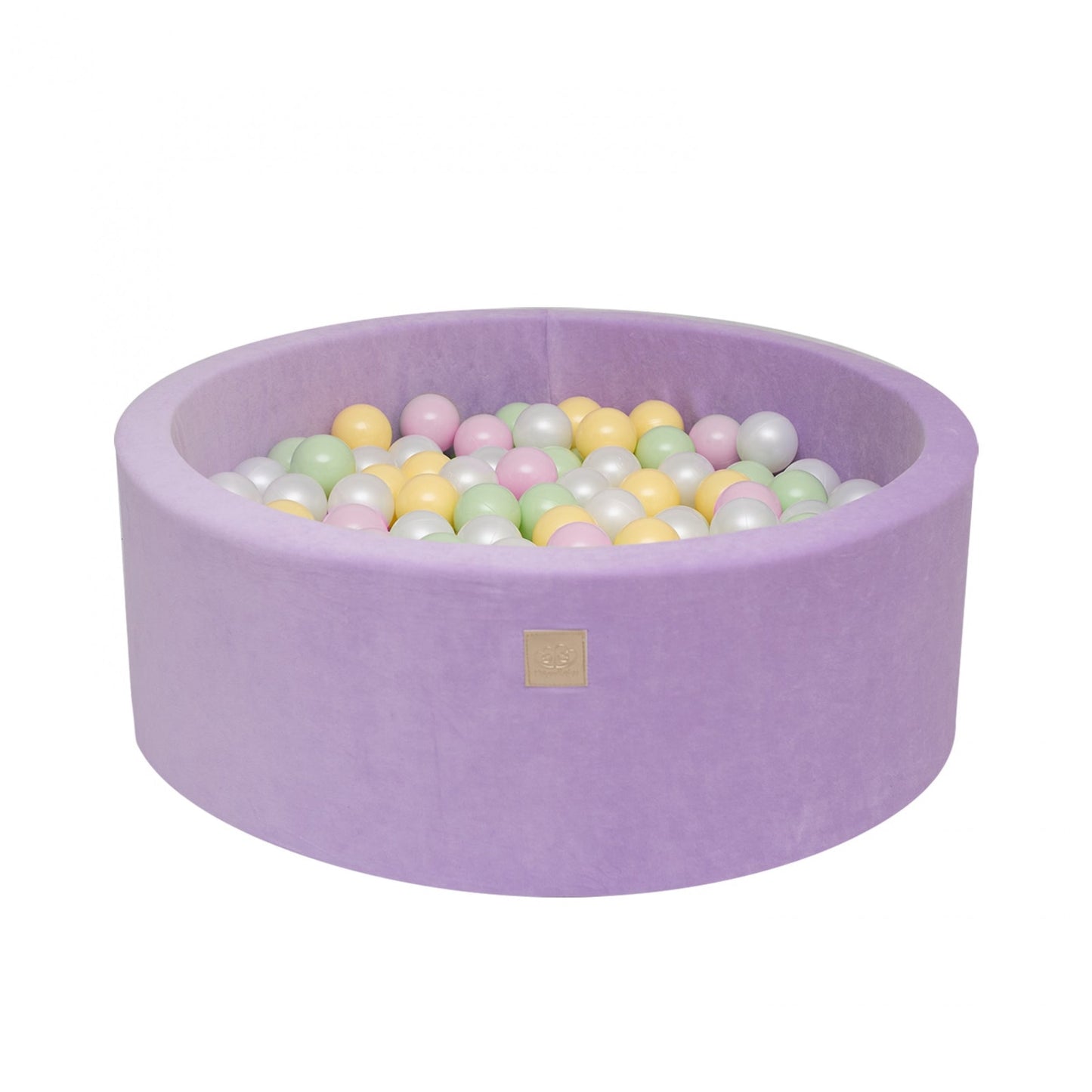 Lila ballenbak VELVET met 250 ballen - Hocus Crocus set