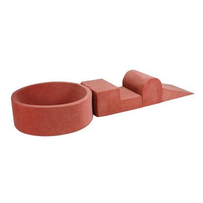 Foam Speelset incl XL Ballenbak 90x30 - Marsala Rood