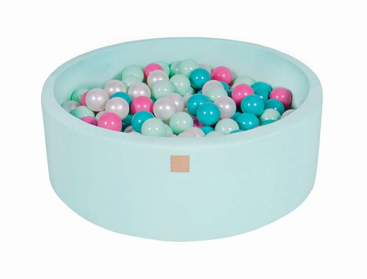 Round Ball Pit 200 Balls 90x30cm - Mint