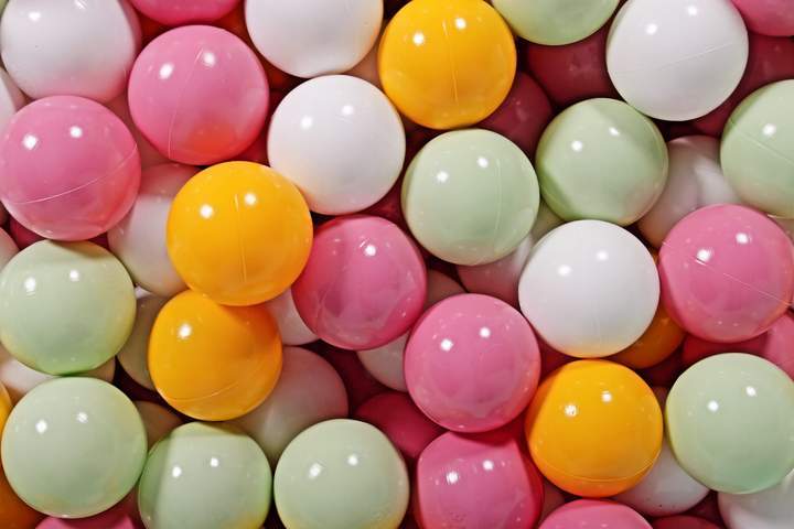 Round Ball Pit 200 Balls 90x30cm - Mint