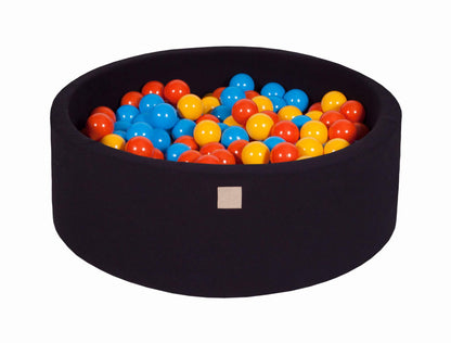 Round Ball Pit 200 Balls 90x30cm - Black