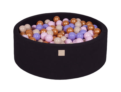 Round Ball Pit 200 Balls 90x30cm - Black