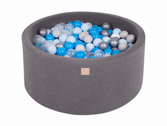 Round Ball Pit 300 Balls 90x40cm - Dark Grey