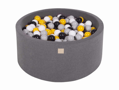 Round Ball Pit 300 Balls 90x40cm - Dark Grey