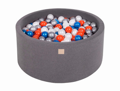 Round Ball Pit 300 Balls 90x40cm - Dark Grey