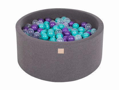 Ronde Ballenbak 300 ballen 90x40cm - Donker Grijs