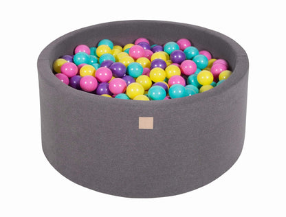 Round Ball Pit 300 Balls 90x40cm - Dark Grey