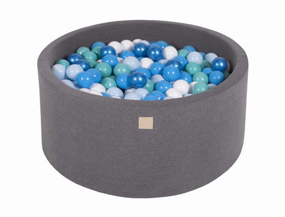 Round Ball Pit 300 Balls 90x40cm - Dark Grey