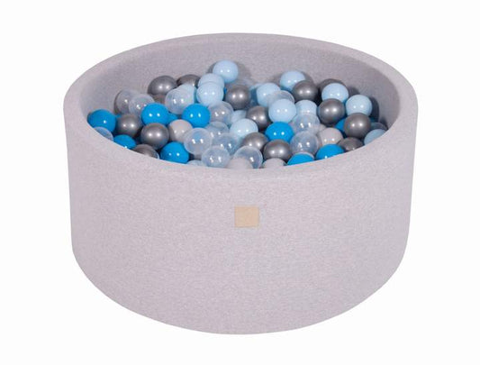 Round Ball Pit 300 Balls 90x40cm - Light Grey