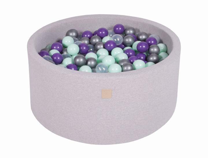 Round Ball Pit 300 Balls 90x40cm - Light Grey