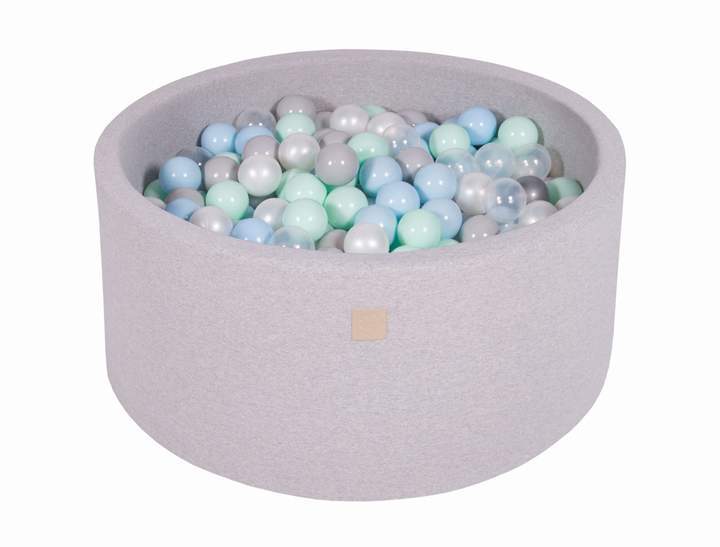 Round Ball Pit 300 Balls 90x40cm - Light Grey