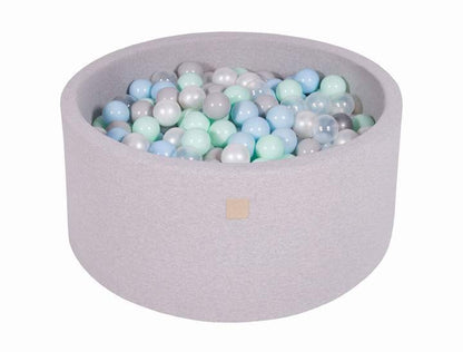 Round Ball Pit 300 Balls 90x40cm - Light Grey