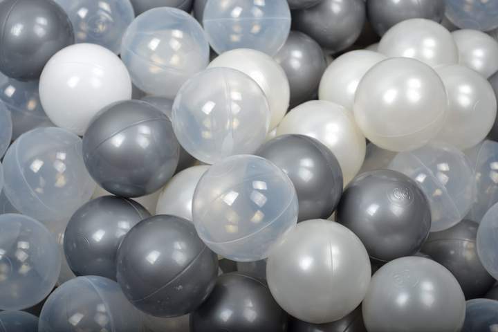 Round Ball Pit 300 Balls 90x40cm - Light Grey