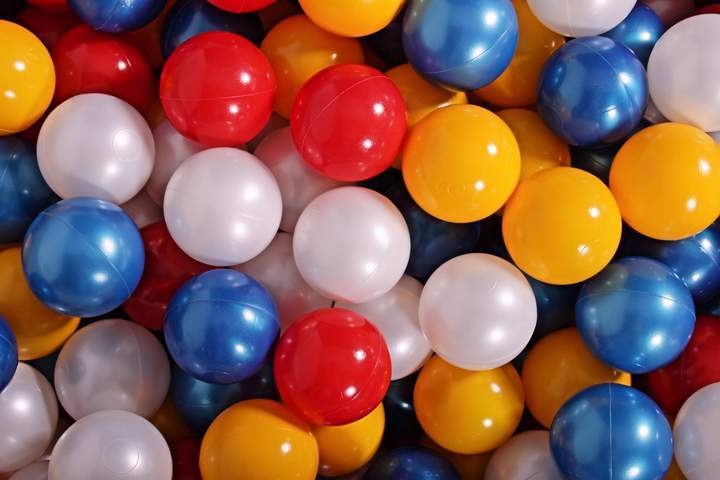 Round Ball Pit 300 Balls 90x40cm - Light Grey