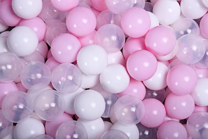 Round Ball Pit 300 Balls 90x40cm - Light Pink