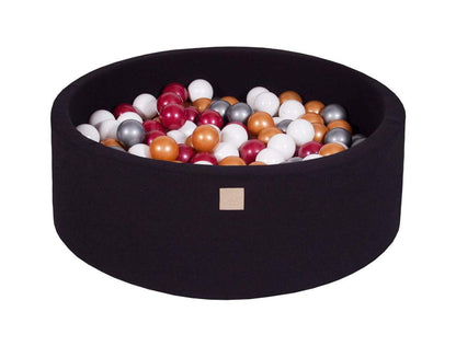 Round Ball Pit 200 Balls 90x30cm - Black