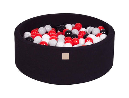 Round Ball Pit 200 Balls 90x30cm - Black