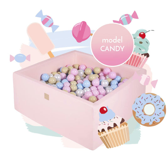 Roze ballenbak met ballen - Candy Set