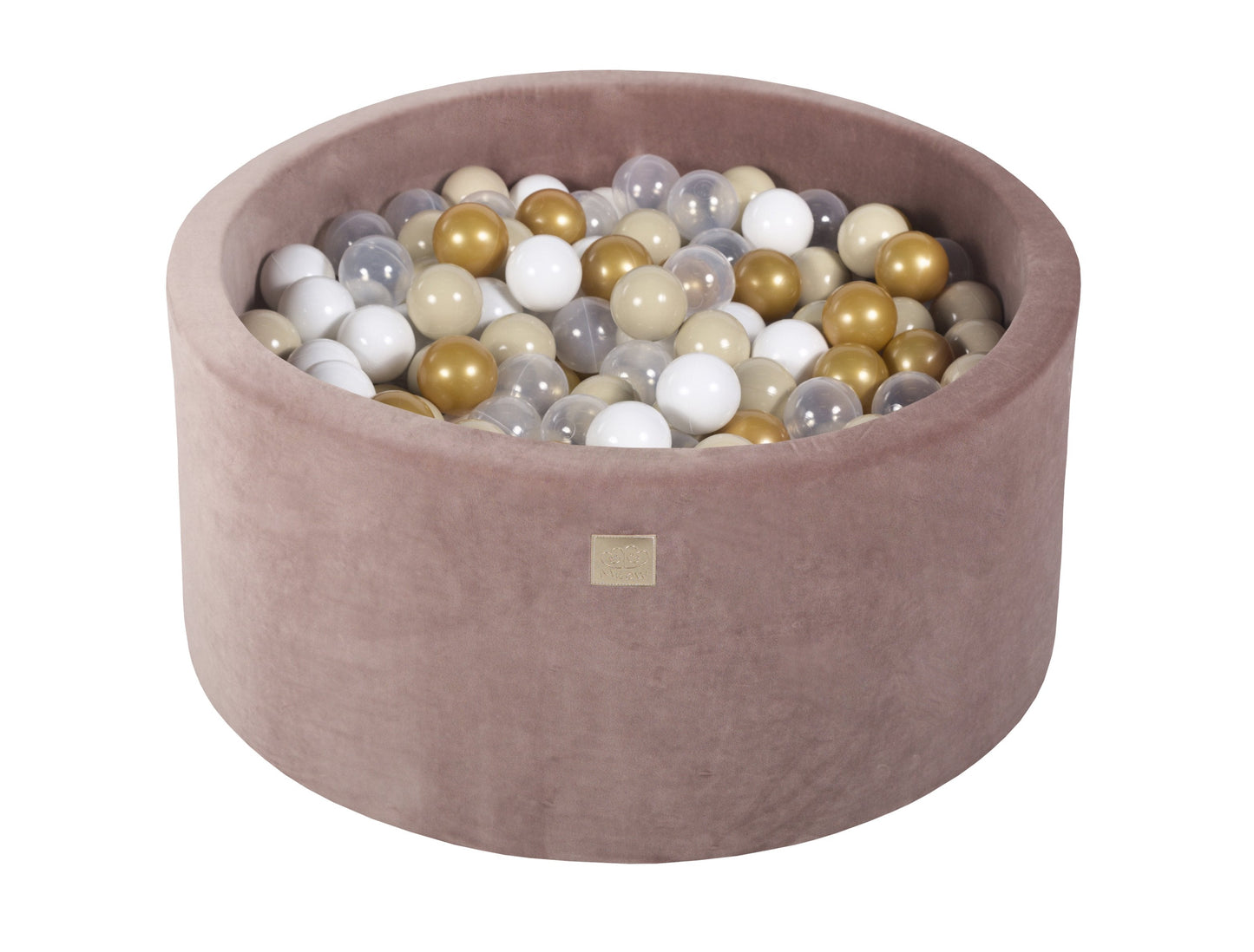 Bruine ballenbak VELVET met 250 ballen - Teddy Beer set