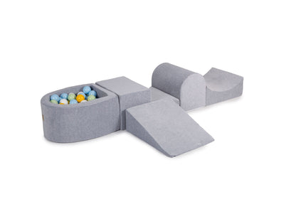 Play set with ball pit incl 100 balls | Grey