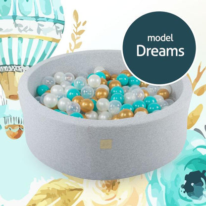 Gray ball pit with 250 balls - Dream set