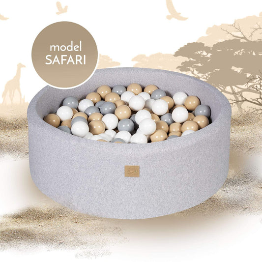 Gray ball pit with 250 balls - Safari set 