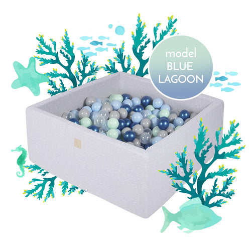 Gray ball pit with balls - Blue Lagoon set