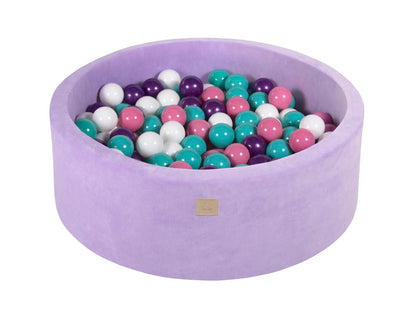 Velvet Ball Pit with 200 balls 90x30 - Violet