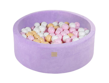 Velvet Ball Pit with 200 balls 90x30 - Violet