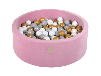 Velvet Ball Pit with 200 balls 90x30 - Dark Pink