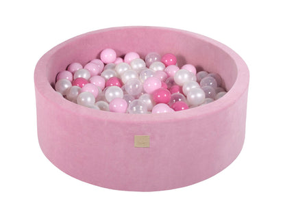 Velvet Ball Pit with 200 balls 90x30 - Dark Pink