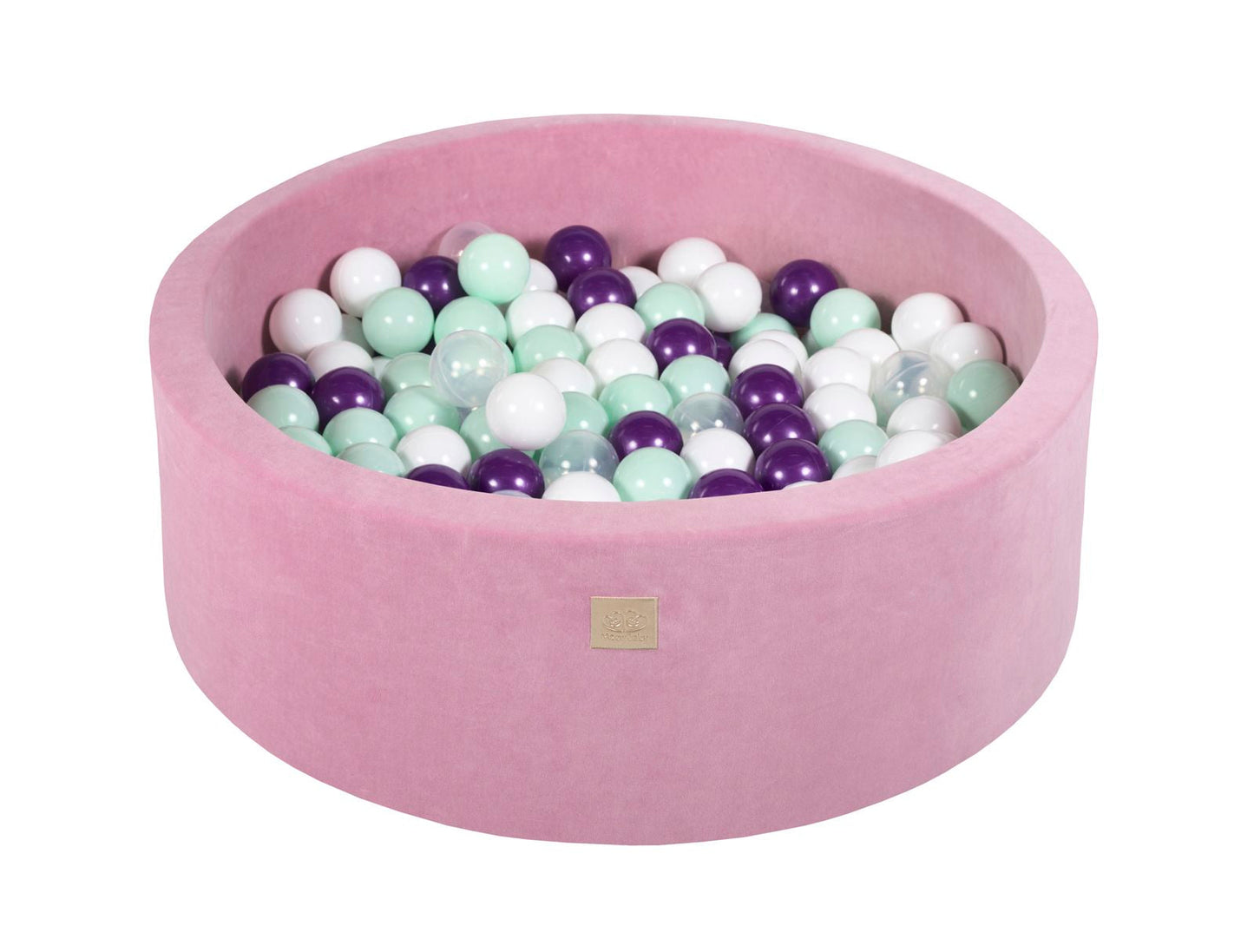 Velvet Ball Pit with 200 balls 90x30 - Dark Pink