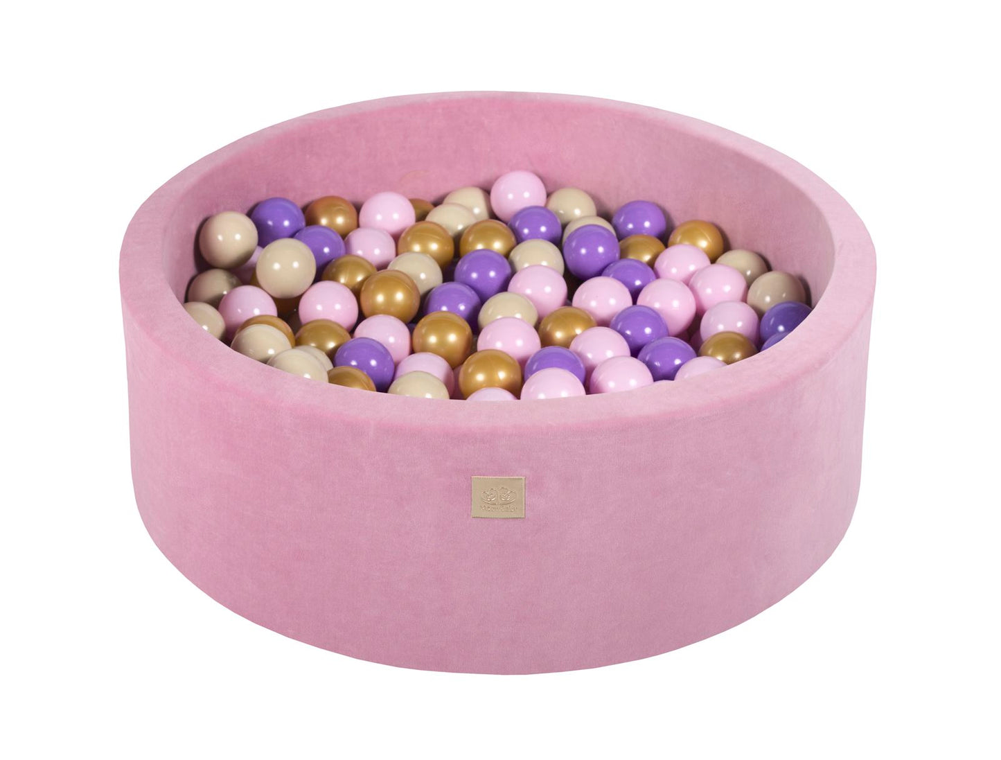 Velvet Ball Pit with 200 balls 90x30 - Dark Pink