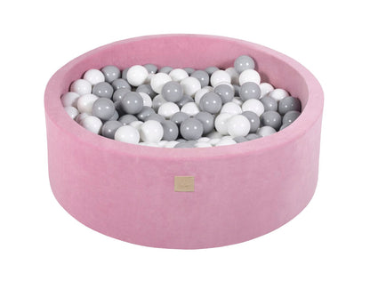 Velvet Ballenbak met 200 ballen 90x30 - Donker Roze