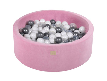 Velvet Ballenbak met 200 ballen 90x30 - Donker Roze