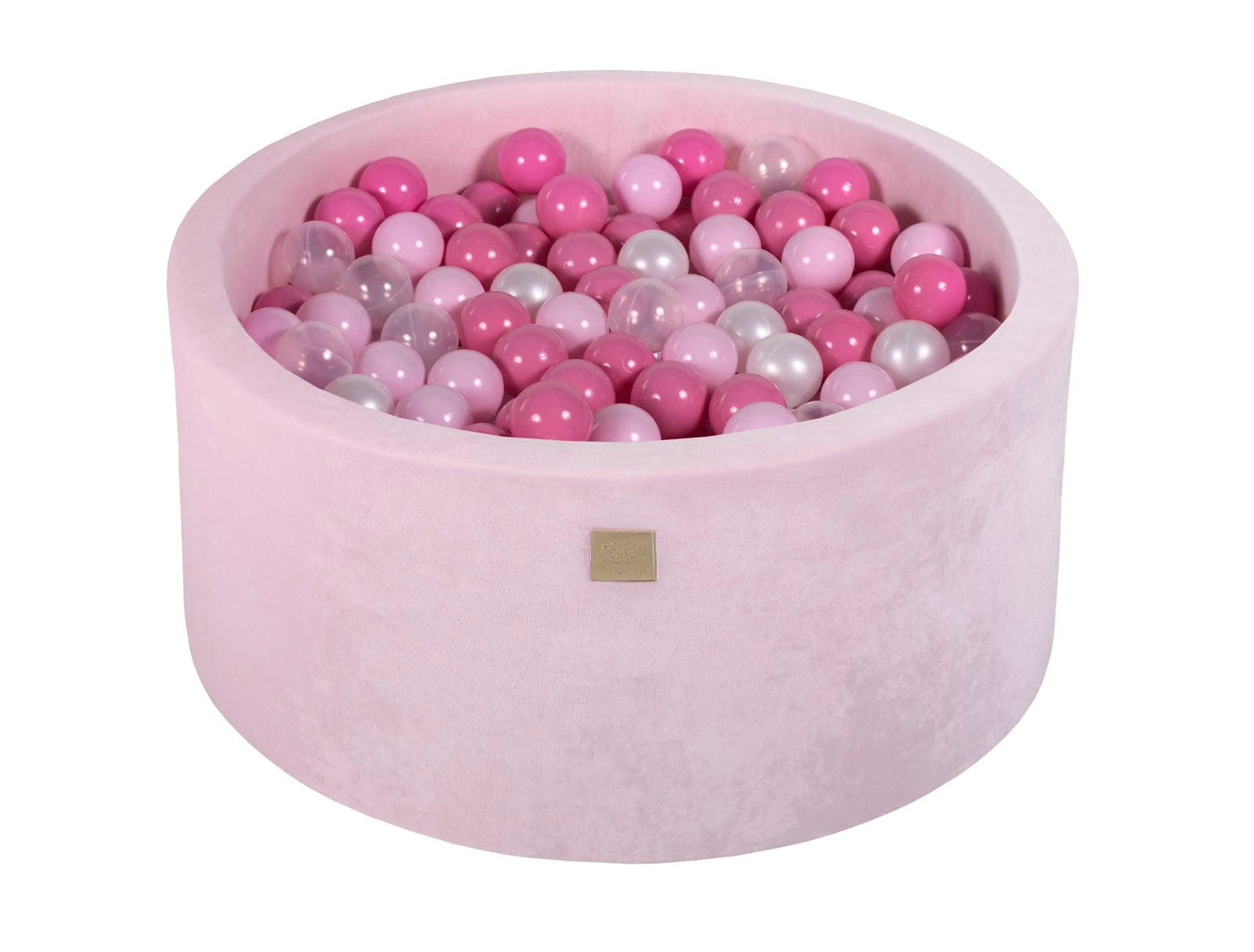 Velvet Ball Pit with 300 balls 90x40 - Pastel Pink