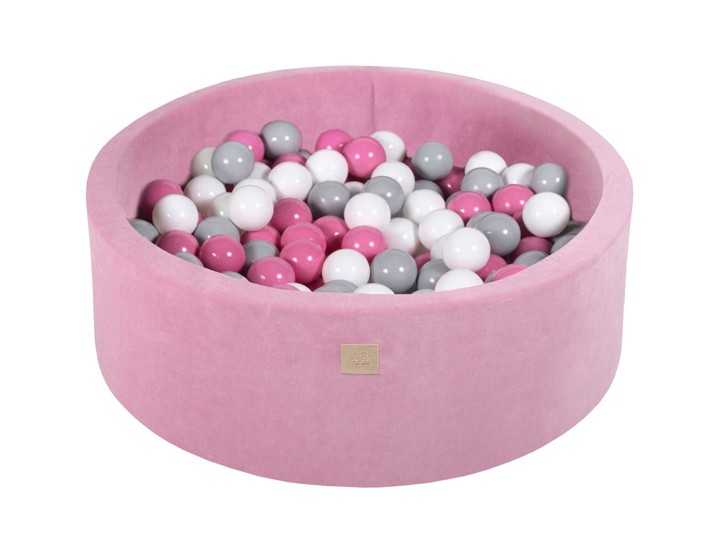 Velvet Ball Pit with 200 balls 90x30 - Dark Pink