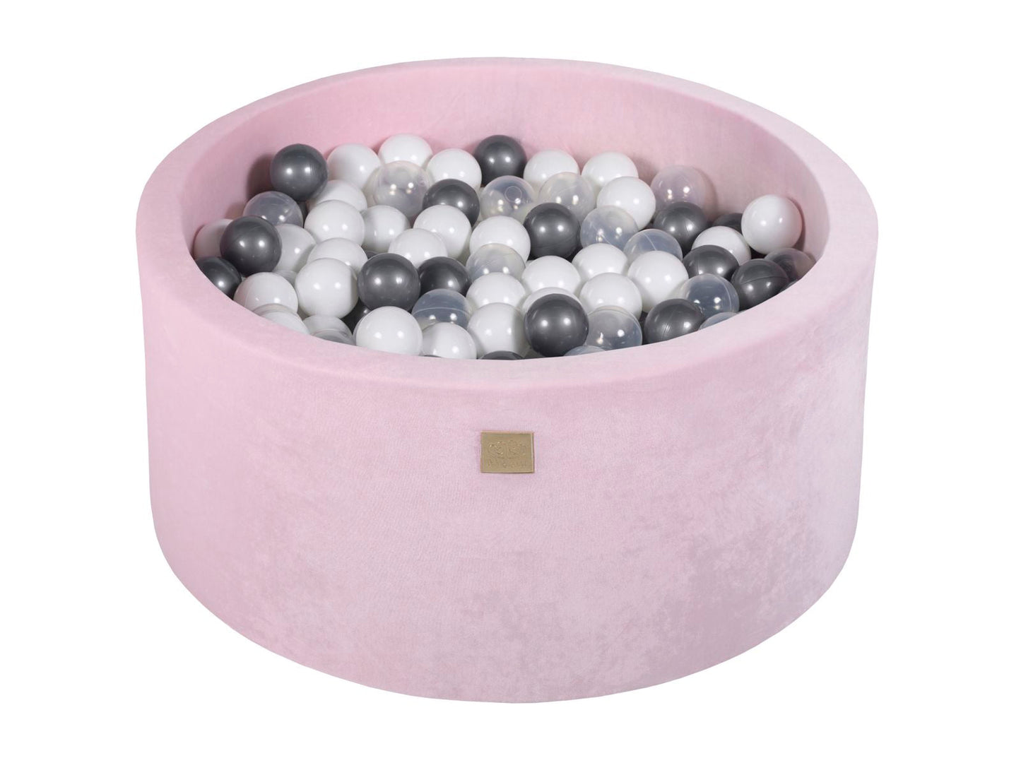 Velvet Ball Pit with 300 balls 90x40 - Pastel Pink