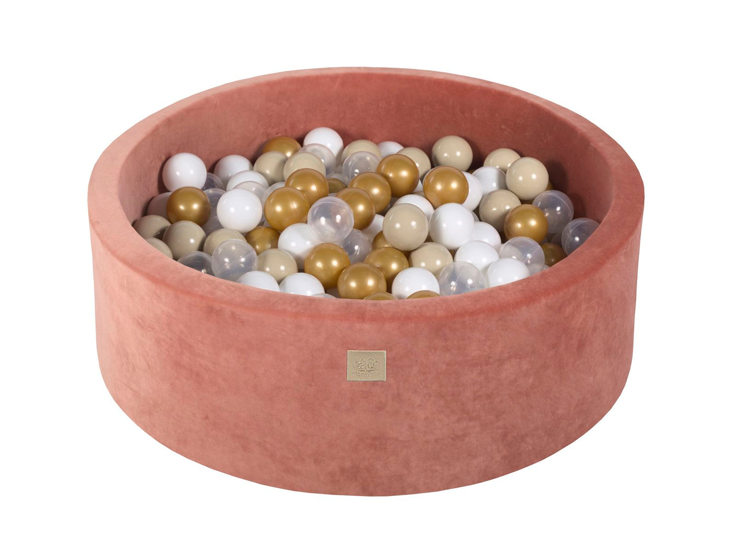 Velvet Ball Pit with 200 balls 90x30 - Marsala Red