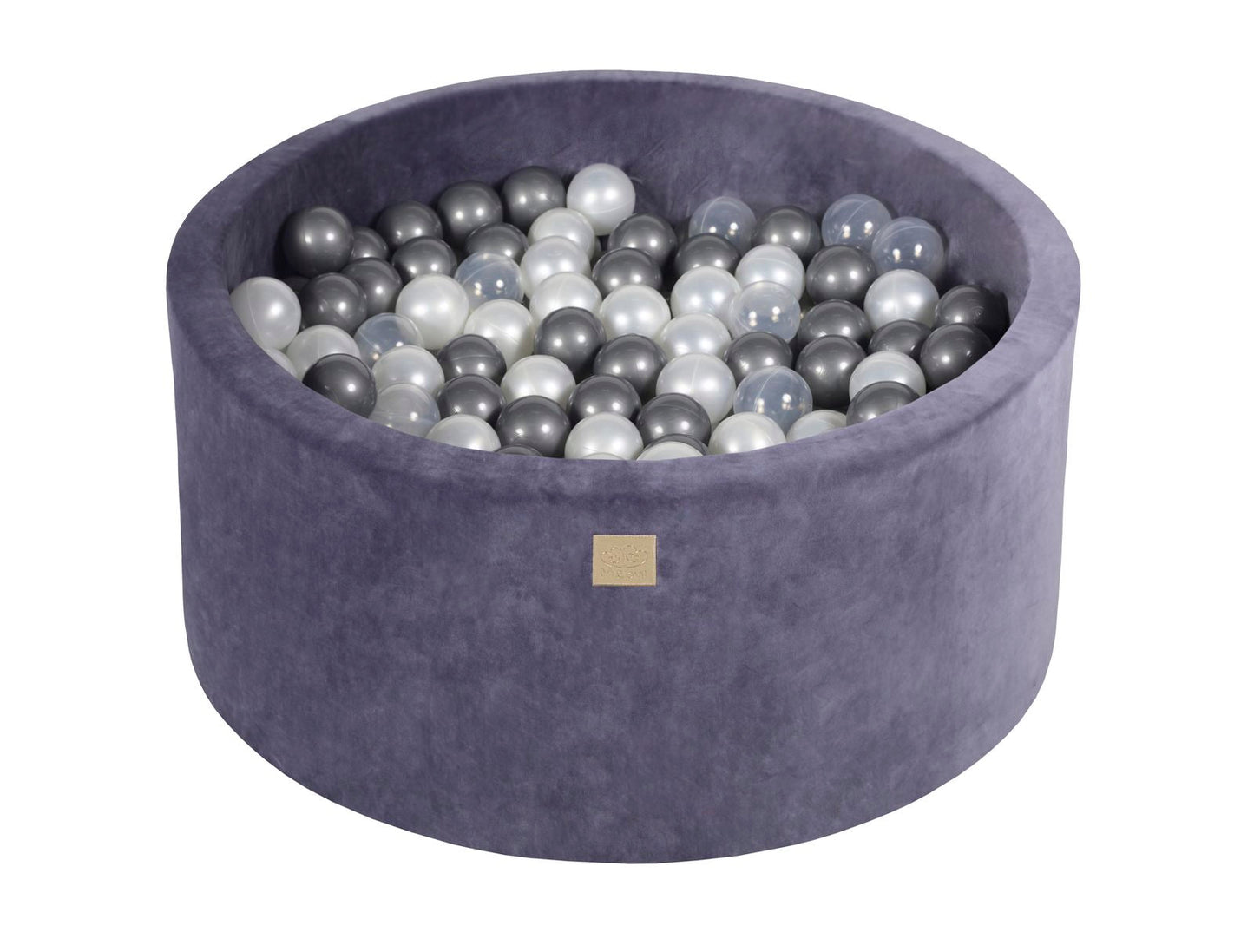 Velvet Ballenbak met 300 ballen 90x40 - Grijs/Blauw