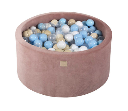 Velvet Ball Pit with 300 balls 90x40 - Beige