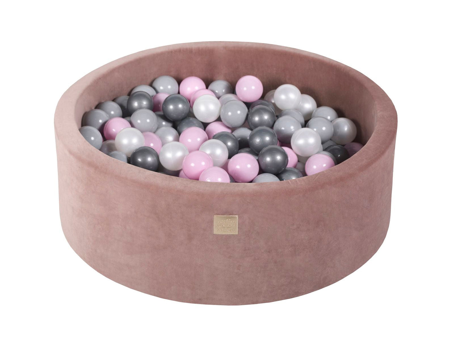 Velvet Ball Pit with 200 Balls 90x30 - Beige