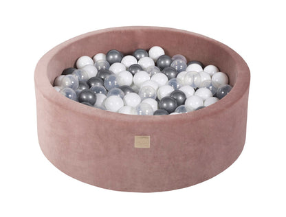 Velvet Ball Pit with 200 Balls 90x30 - Beige