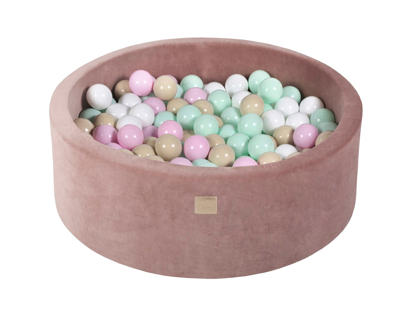 Velvet Ball Pit with 200 Balls 90x30 - Beige