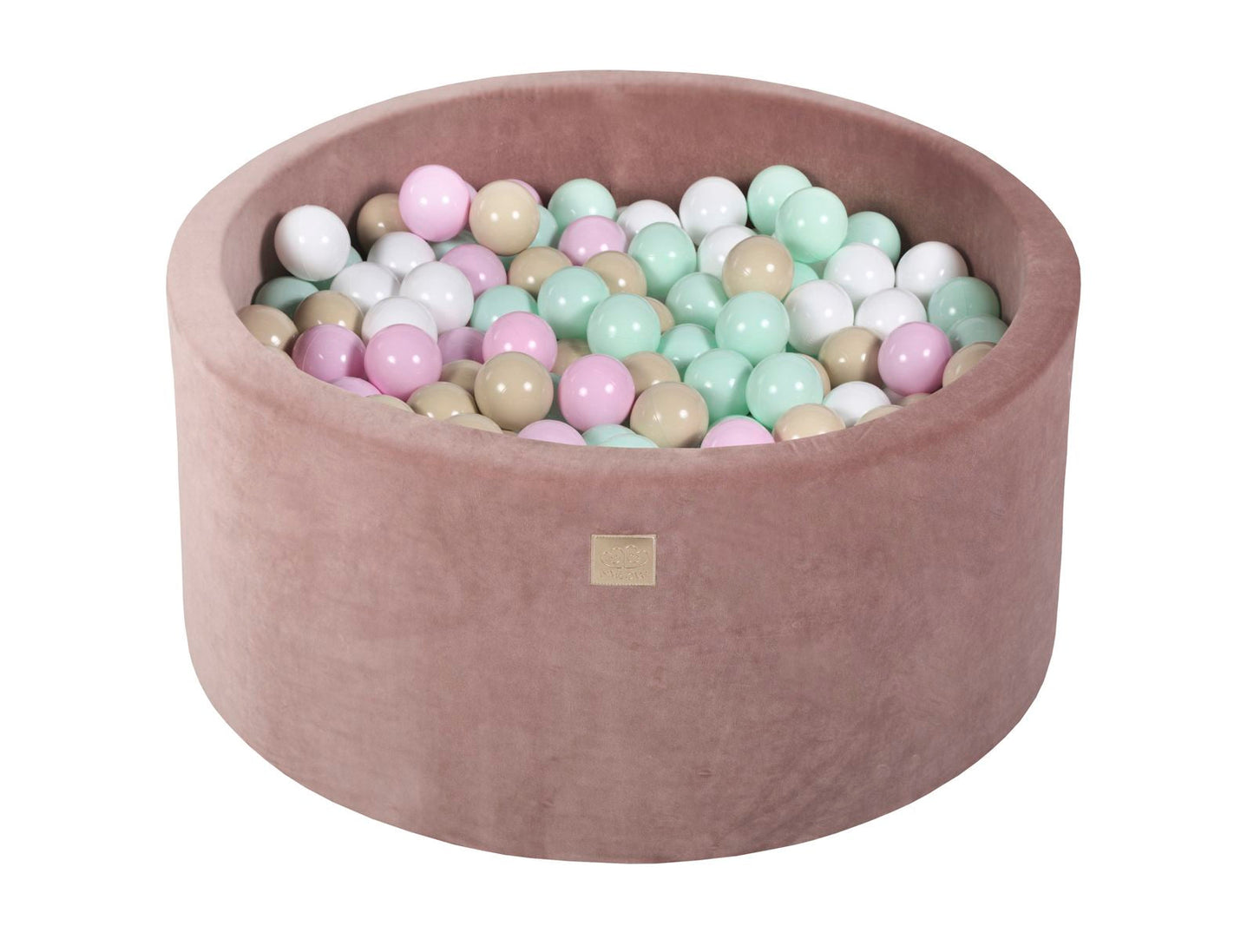 Velvet Ball Pit with 300 balls 90x40 - Beige