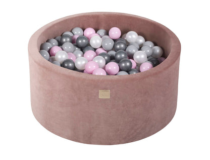 Velvet Ball Pit with 300 balls 90x40 - Beige