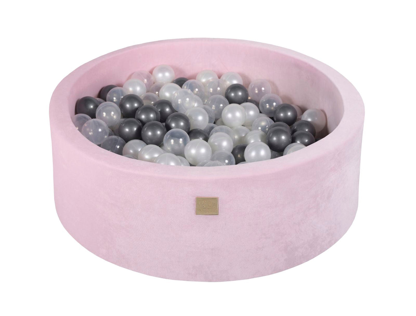 Velvet Ball Pit with 200 balls 90x30 - Pastel Pink